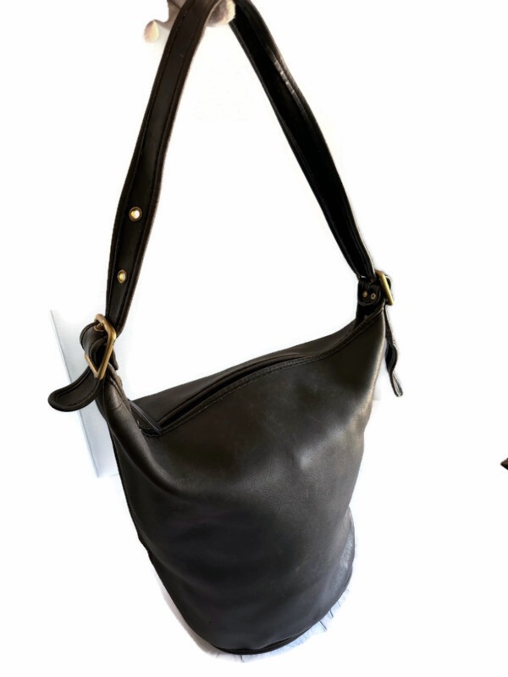 Coach Black Leather Shoulder Hobo Bag(rare)